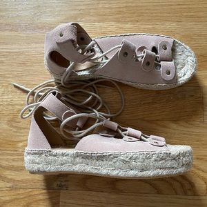 Soludos lace up sandal. LIKE NEW. Worn twice